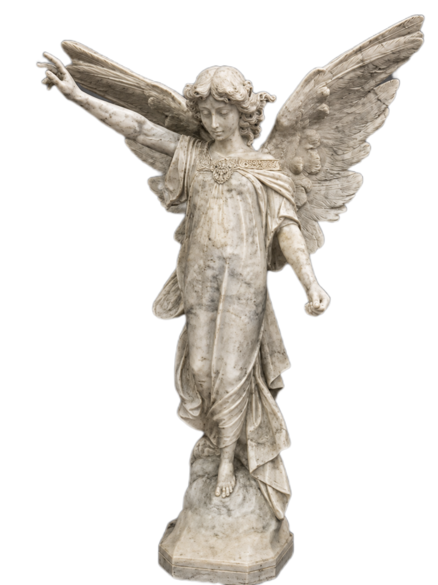 Proceso de restauración del Ángel del Santuario del Cobre