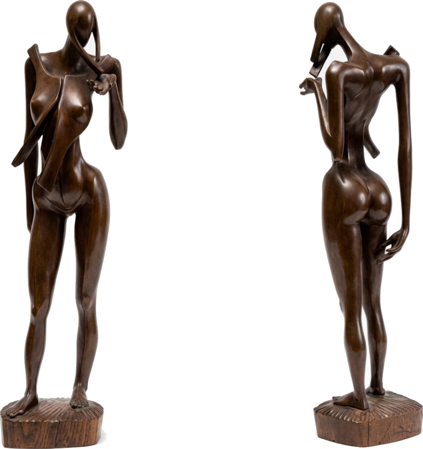 Muchacha Tocándose el Pelo — escultura de José Duverger
